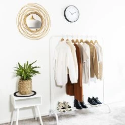 QUVIO Basic Wandklok Wit Met Zwart Frame -Home Decoration Store 1000071647 0103