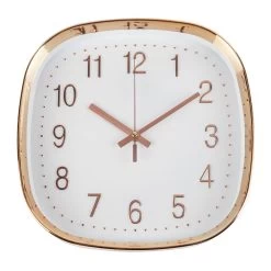 QUVIO Wandklok - 30 Cm - Rosegoud En Wit -Home Decoration Store 1000071656 0102