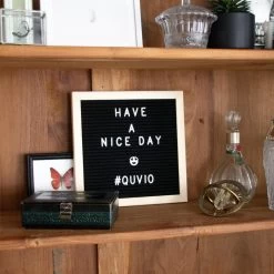 QUVIO Letterbord Zwart Met Houten Lijst -Home Decoration Store 1000071661 0102
