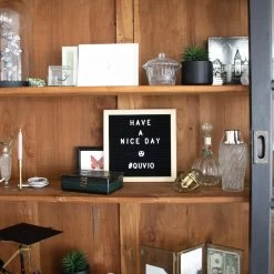 QUVIO Letterbord Zwart Met Houten Lijst -Home Decoration Store 1000071661 0103