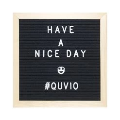 QUVIO Letterbord Zwart Met Houten Lijst