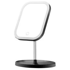 LYVION Make-up Spiegel LED 3 Lichtkleuren - Zwart