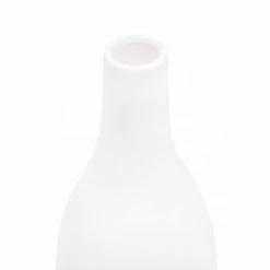 QUVIO Vaas Keramiek Met Smalle Hals - Wit -Home Decoration Store 1000071684 0102