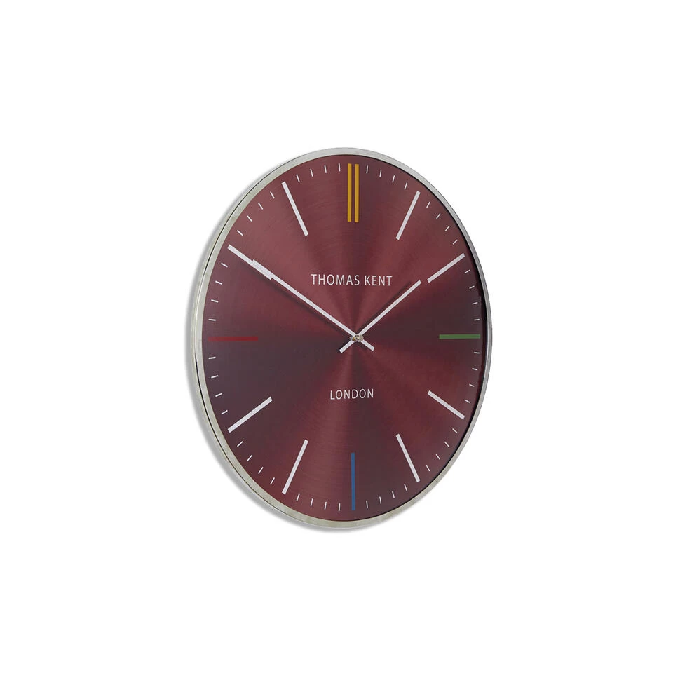 Giga Meubel Wandklok Ø40cm Oyster - Rood & Zilver - Metaal 3 Giga Meubel Wandklok Ø40cm Oyster - Rood & Zilver - Metaal - Afbeelding 3