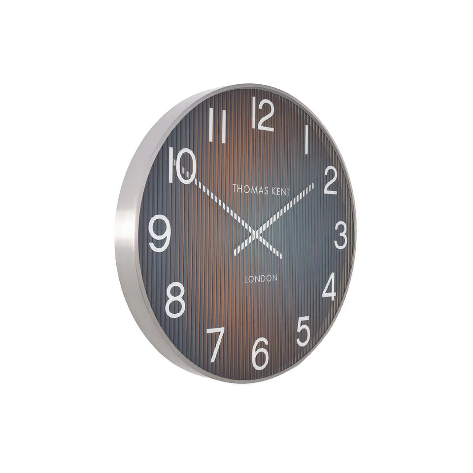 Giga Meubel Wandklok Ø74cm Linear - Oranje & Zilver 2 Giga Meubel Wandklok Ø74cm Linear - Oranje & Zilver - Afbeelding 2