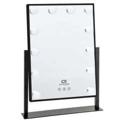 United Entertainment Hollywood Spiegel Met 12 LEDs - Zwart