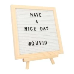 QUVIO Letterbord - Wit Met Houten Lijst 6 QUVIO Letterbord - Wit Met Houten Lijst -Home Decoration Store 1000073334 0102