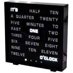 United Entertainment LED Word Clock - Engels 17x16,5 Cm