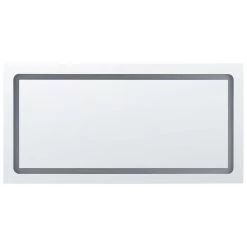 Beliani Badkamerspiegel BENOUVILLE - Zilver Glas