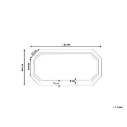 Beliani Badkamerspiegel LOCMARIAQUER - Zilver Glas 6 Beliani Badkamerspiegel LOCMARIAQUER - Zilver Glas -Home Decoration Store 1000074084 0102