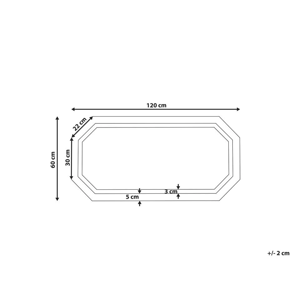 Beliani Badkamerspiegel LOCMARIAQUER - Zilver Glas 3 Beliani Badkamerspiegel LOCMARIAQUER - Zilver Glas - Afbeelding 3