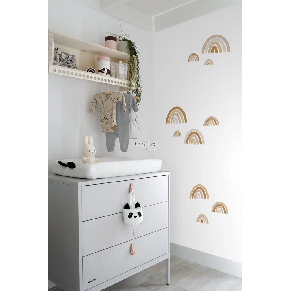 ESTAhome Muursticker - Regenboogjes - Terracotta Roze - 47,5 Cm X 66 Cm - 156113 2 ESTAhome Muursticker - Regenboogjes - Terracotta Roze - 47,5 Cm X 66 Cm - 156113 - Afbeelding 2