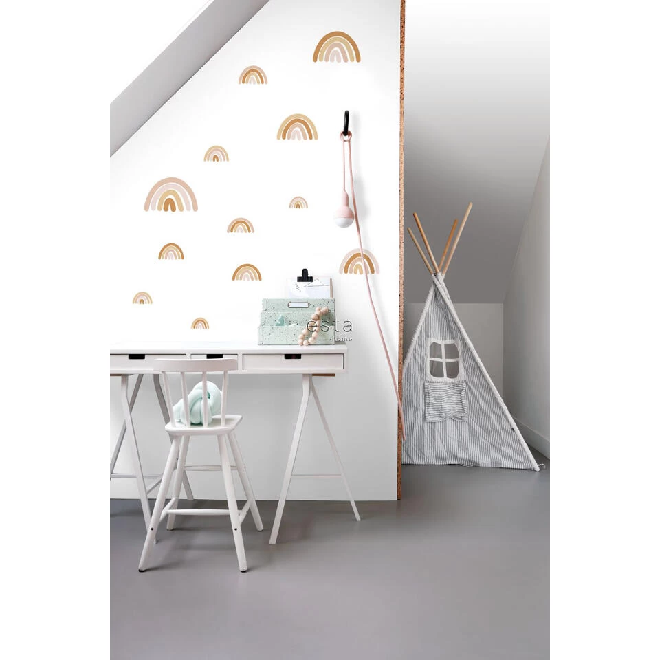 ESTAhome Muursticker - Regenboogjes - Terracotta Roze - 47,5 Cm X 66 Cm - 156113 3 ESTAhome Muursticker - Regenboogjes - Terracotta Roze - 47,5 Cm X 66 Cm - 156113 - Afbeelding 3