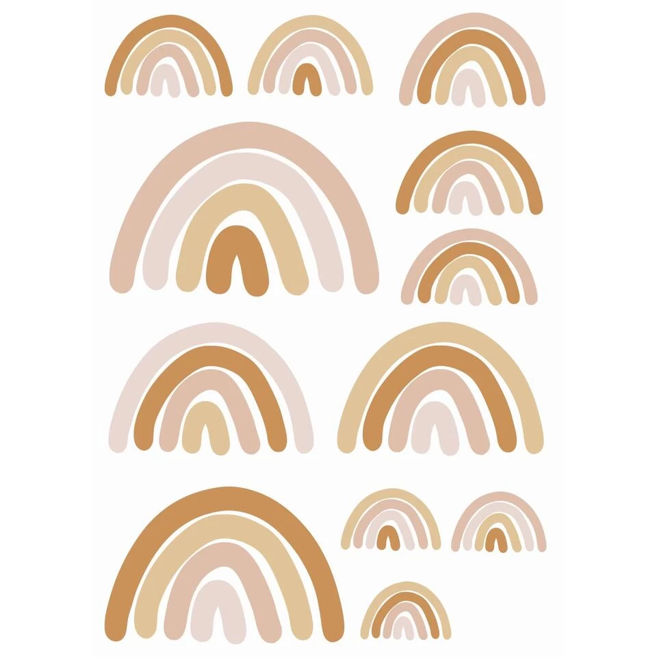 ESTAhome Muursticker - Regenboogjes - Terracotta Roze - 47,5 Cm X 66 Cm - 156113 1 ESTAhome Muursticker - Regenboogjes - Terracotta Roze - 47,5 Cm X 66 Cm - 156113