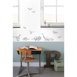 ESTAhome Muursticker - Dinosaurussen - Zwart Wit - 47,5 Cm X 66 Cm - 156105 -Home Decoration Store 1000074768 0102