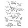 ESTAhome Muursticker - Dinosaurussen - Zwart Wit - 47,5 Cm X 66 Cm - 156105