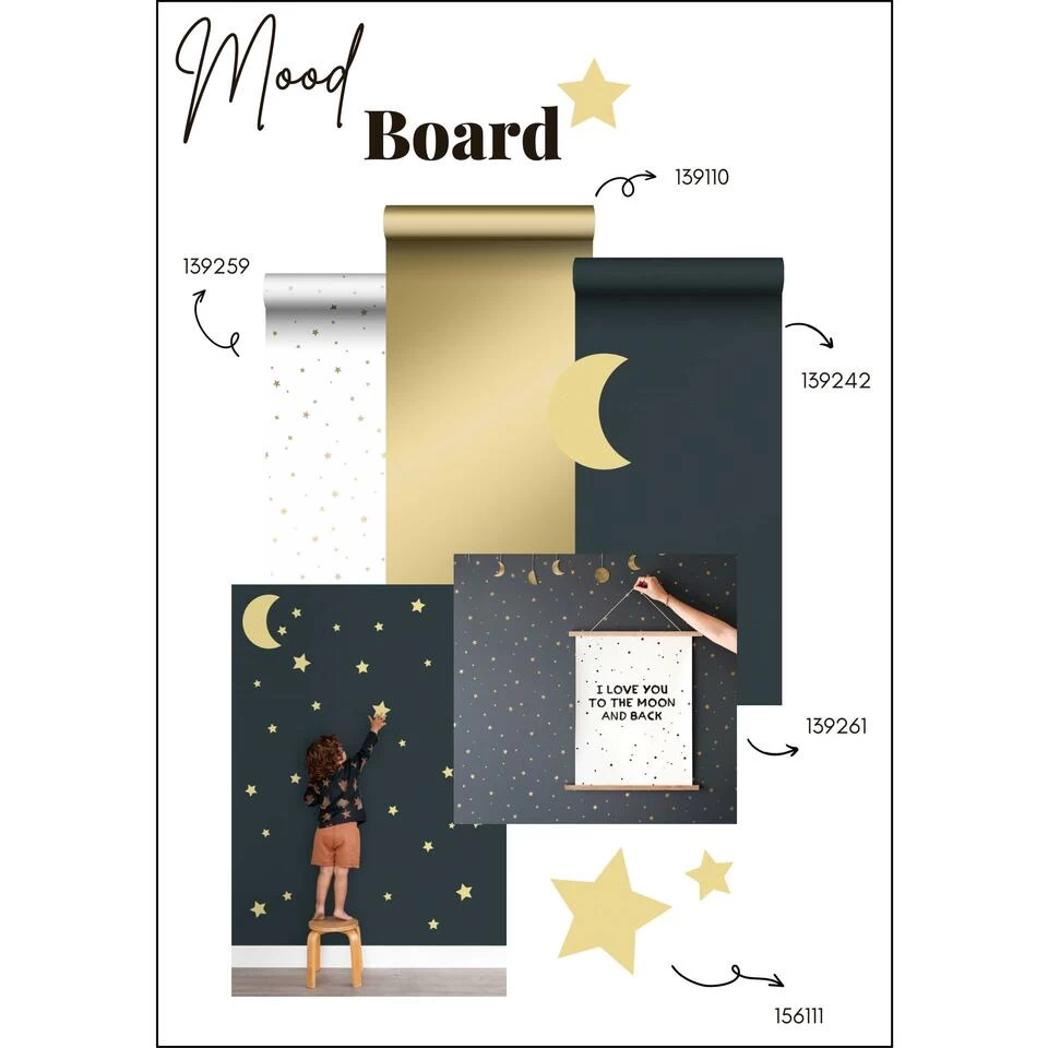 ESTAhome Muursticker - Sterrenhemel - Geel - 33 Cm X 47,5 Cm - 156120 4 ESTAhome Muursticker - Sterrenhemel - Geel - 33 Cm X 47,5 Cm - 156120 - Afbeelding 4