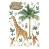 Sanders & Sanders Muursticker - Jungle Dieren - Jungle Groen - 65 X 42.5 Cm
