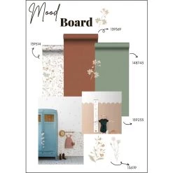 ESTAhome Muursticker - Veldbloemen - Multicolor - 33 Cm X 47,5 Cm - 156119 -Home Decoration Store 1000074788 0102