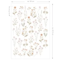ESTAhome Muursticker - Veldbloemen - Multicolor - 33 Cm X 47,5 Cm - 156119 -Home Decoration Store 1000074788 0103