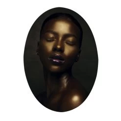 Art For The Home - Canvas Ovaal - Portret Vrouw - 70x50cm