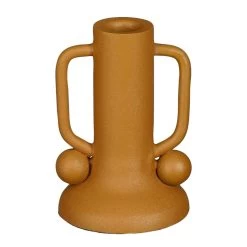 Mica Decorations Ula Kandelaar - H12 X Ø8 Cm - Metaal - Lichtbruin