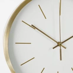 Mica Decorations Bonn Wandklok - Ø25 Cm - Wit -Home Decoration Store 1000076930 0102