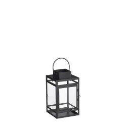 Mica Decorations Storm Lantaarn - L13,5 X B13 X H23 Cm - Zwart