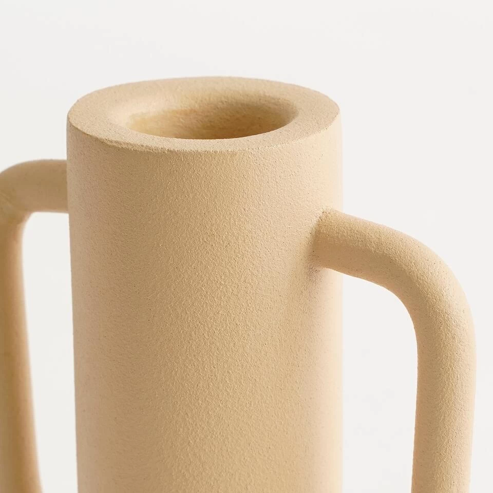 Mica Decorations Ula Kandelaar - L10 X B8 X H21 Cm - Metaal - Beige 2 Mica Decorations Ula Kandelaar - L10 X B8 X H21 Cm - Metaal - Beige - Afbeelding 2