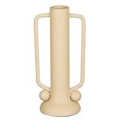 Mica Decorations Ula Kandelaar - L10 X B8 X H21 Cm - Metaal - Beige