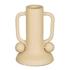 Mica Decorations Ula Kandelaar - H12 X Ø8 Cm - Metaal - Beige