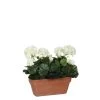 Mica Decorations Geranium Kunstplant - L29 X B13 X H40 Cm - Wit