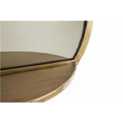 Giga Meubel Spiegel Goud Rond - 44x44x13cm - Metaal - Shelf Feyza -Home Decoration Store 1000079094 0102