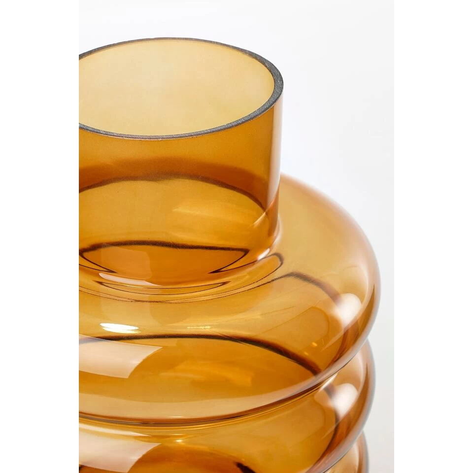 Mica Decorations Lino Vaas - H23 X Ø18 Cm - Glas - Bruin 2 Mica Decorations Lino Vaas - H23 X Ø18 Cm - Glas - Bruin - Afbeelding 2