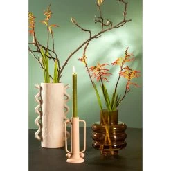 Mica Decorations Lino Vaas - H23 X Ø18 Cm - Glas - Bruin 7 Mica Decorations Lino Vaas - H23 X Ø18 Cm - Glas - Bruin -Home Decoration Store 1000079105 0103