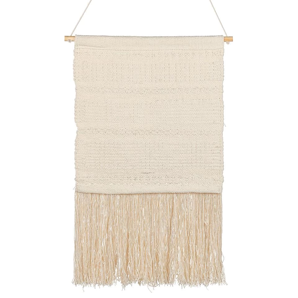 Beliani Wanddecoratie KAMOKE - Beige Katoen 4 Beliani Wanddecoratie KAMOKE - Beige Katoen - Afbeelding 4