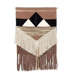 Beliani Wanddecoratie DADU - Bruin Katoen