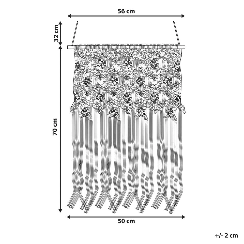 Beliani Wanddecoratie KALERI - Beige Katoen 3 Beliani Wanddecoratie KALERI - Beige Katoen - Afbeelding 3