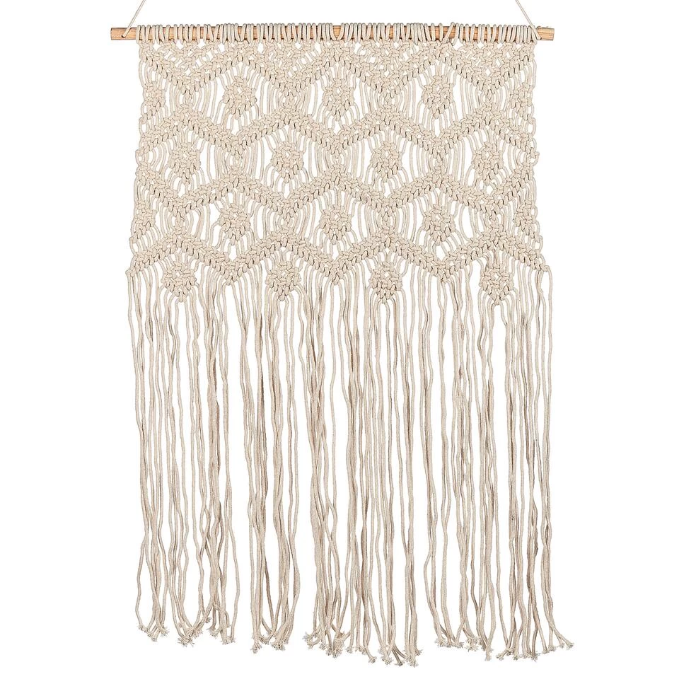 Beliani Wanddecoratie KALERI - Beige Katoen 1 Beliani Wanddecoratie KALERI - Beige Katoen