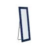 Beliani Staande Spiegel ANSOUIS - Blauw Fluweel