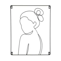 Mica Decorations Shade Muurdecoratie - L40 X H50 Cm - Metaal - Zwart