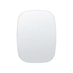 Beliani Badkamerspiegel BERGERAC - Zilver Glas