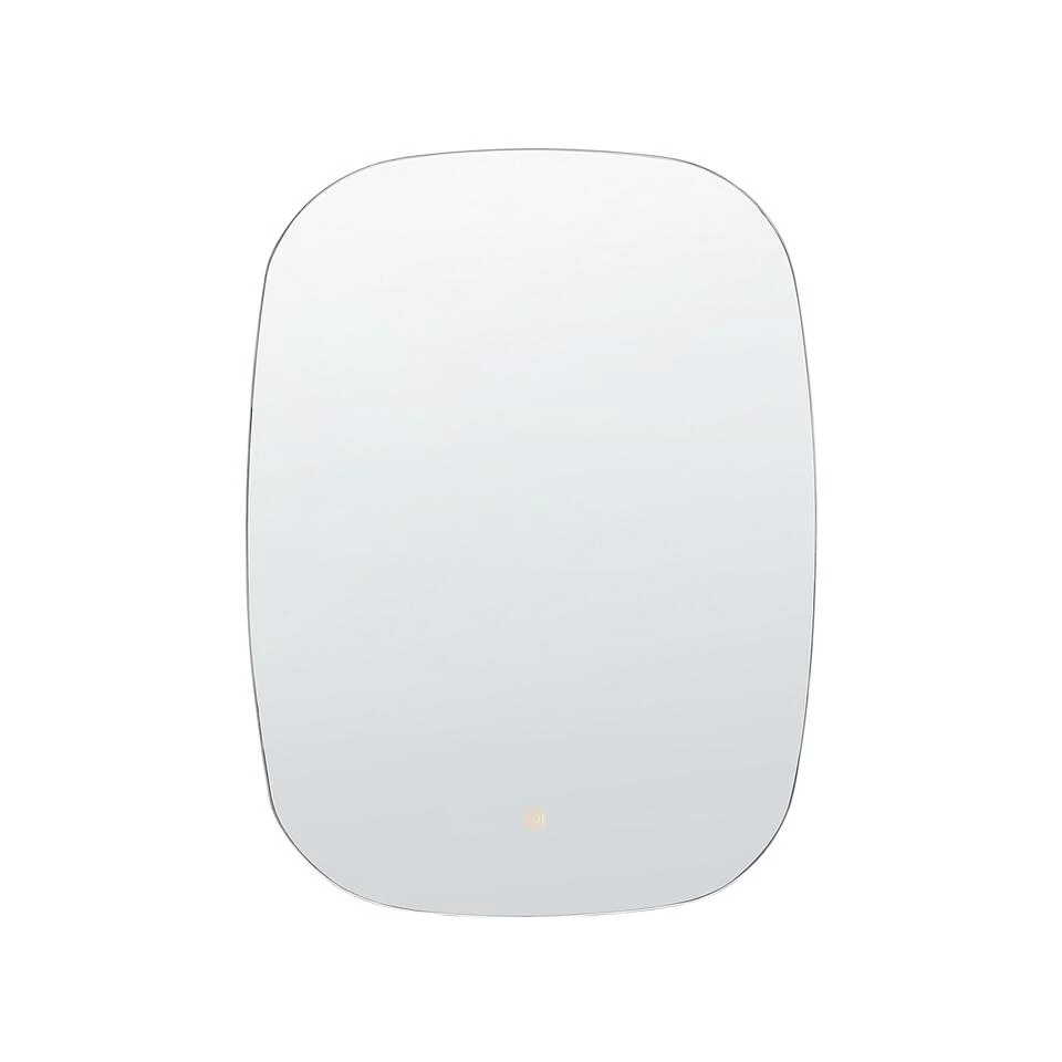 Beliani Badkamerspiegel BERGERAC - Zilver Glas 1 Beliani Badkamerspiegel BERGERAC - Zilver Glas