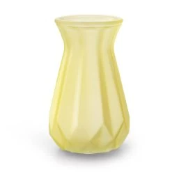Jodeco Bloemenvaas - Stijlvol Model - Geel/transparant Glas - H15 X D10 Cm