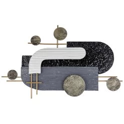 Beliani Wanddecoratie LUTETIUM - Zwart Ijzer