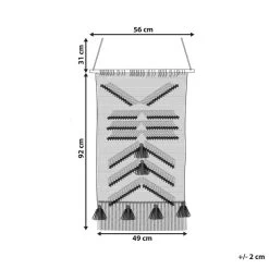 Beliani Wanddecoratie PAKPATTAN - Zwart Katoen -Home Decoration Store 1000083857 0102