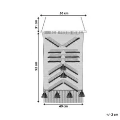 Beliani Wanddecoratie PAKPATTAN - Zwart Katoen -Home Decoration Store 1000083857 0103