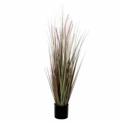 Mica Decorations Kunstplant - Siergras - Groen/paars - H120 X D60 Cm