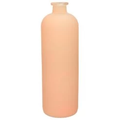 Jodeco Bloemenvaas Avignon - Fles Model - Glas Mat Zalm Roze - H33xD11 Cm
