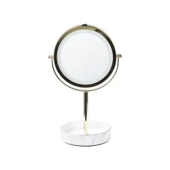 Beliani Make-up Spiegel SAVOIE - Goud Ijzer, Keramiek, Glas